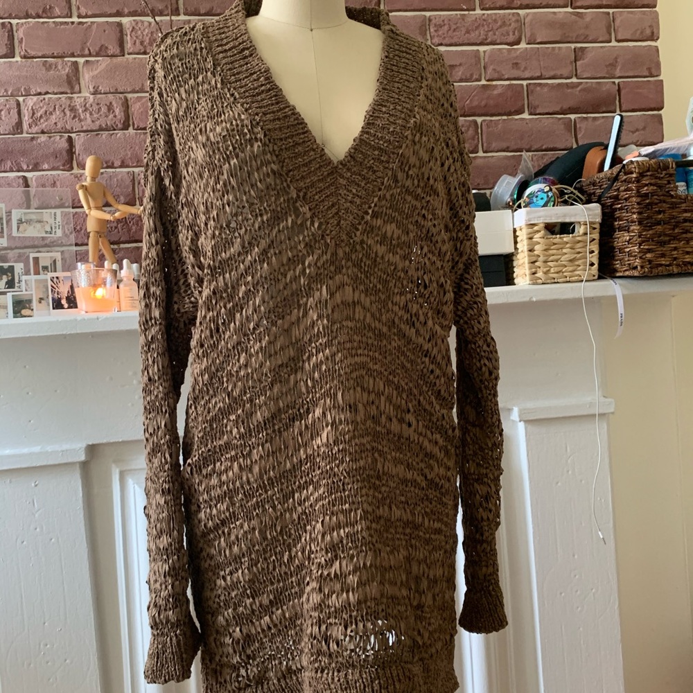Oversized sweater  fake leather